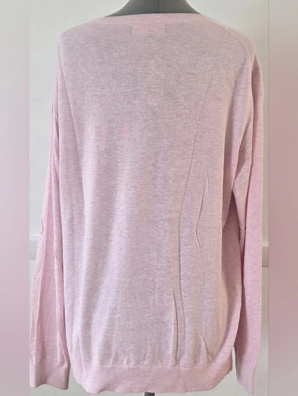 Banana Republic ECO NEW NWT Dress/Casual Light Pink Sweater Mens XL cotton Blend
